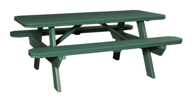 33” x 72” Table w/ Benches Attached