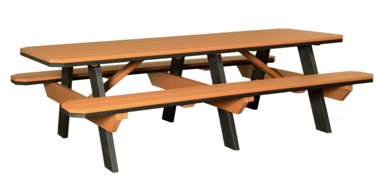 33” x 96” Table w/ Benches Attached