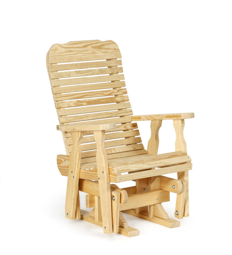 Single High Back Heart Glider - Wood