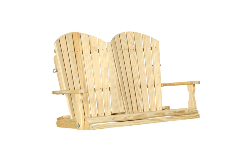 4' Fan Back Porch Swing - Wood