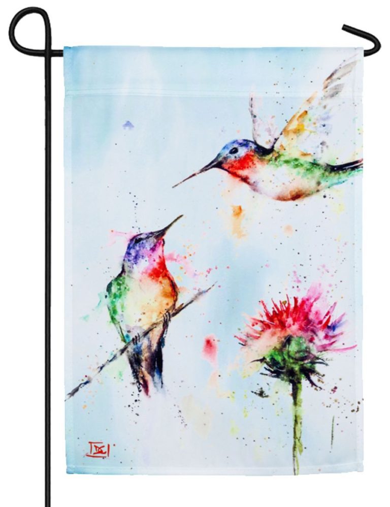 Stopping by Satin Garden Flag by Dean Crouser