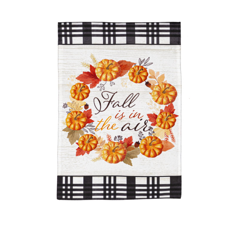Fall is in the Air Wreath Garden Flag