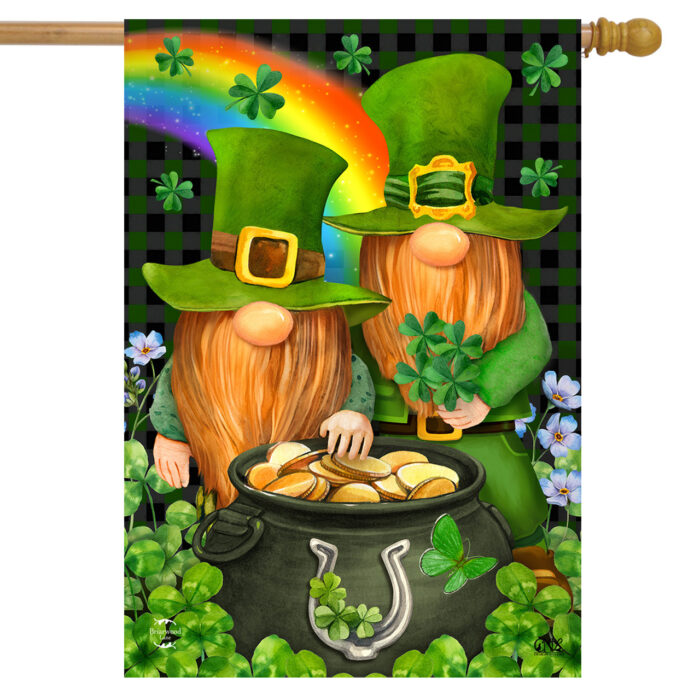 Irish Gnomes House Flag