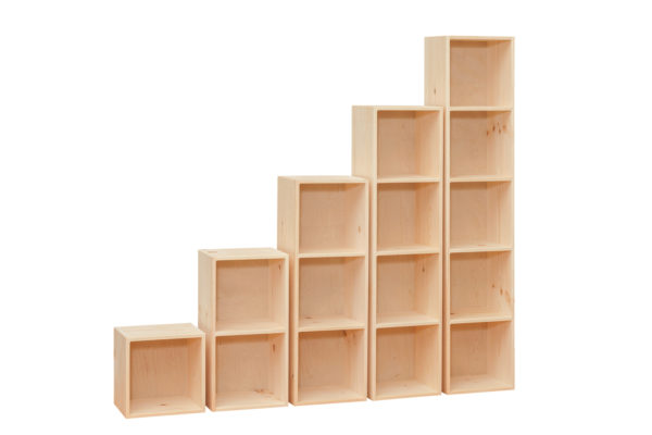 David Riehl storage cubes of varying heights