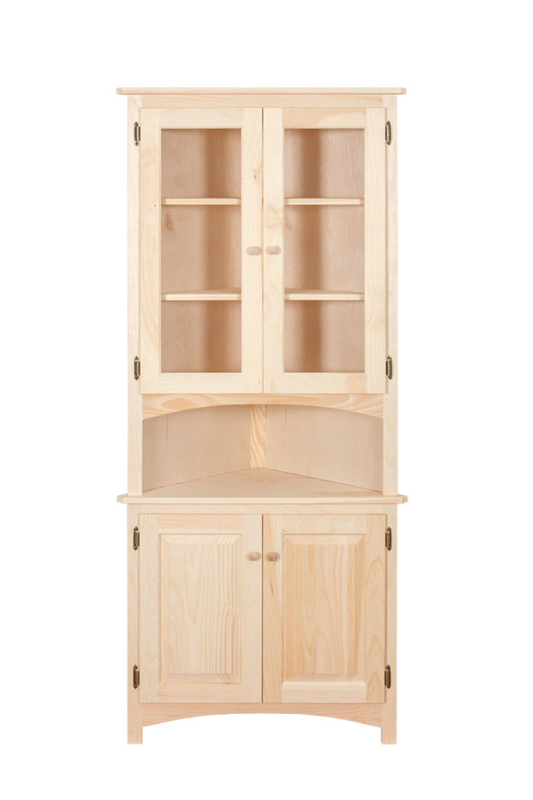 Glass Door Corner Hutch