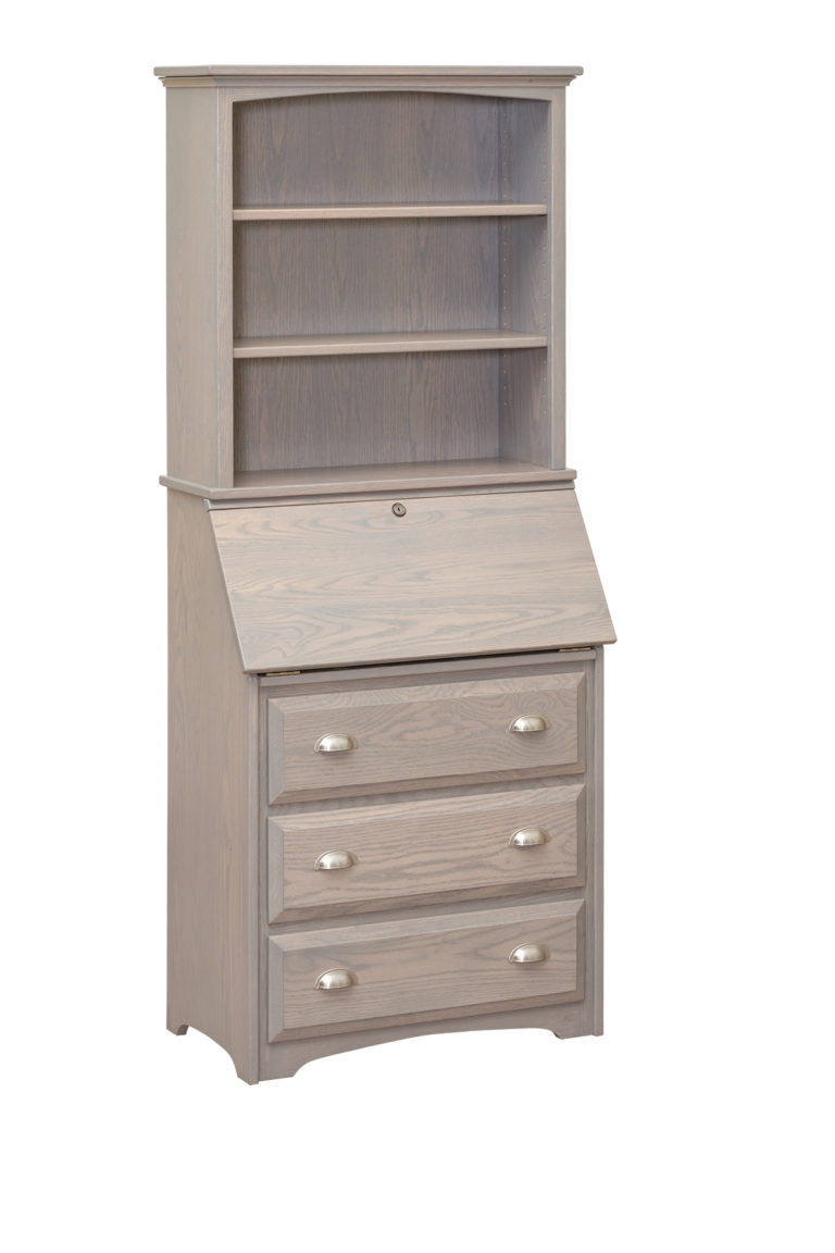 Slant Top Desk with Bookcase Shelf