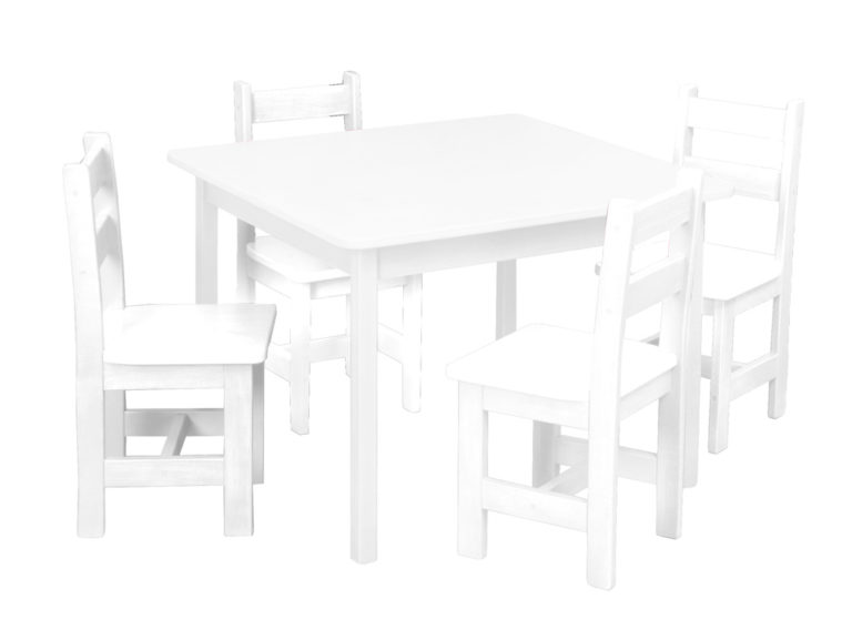 Table Set - 20" x 30" Table, 2 Chairs, 1 Bench - Image 2