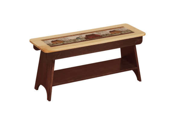 David Riehl decorative wood Bench