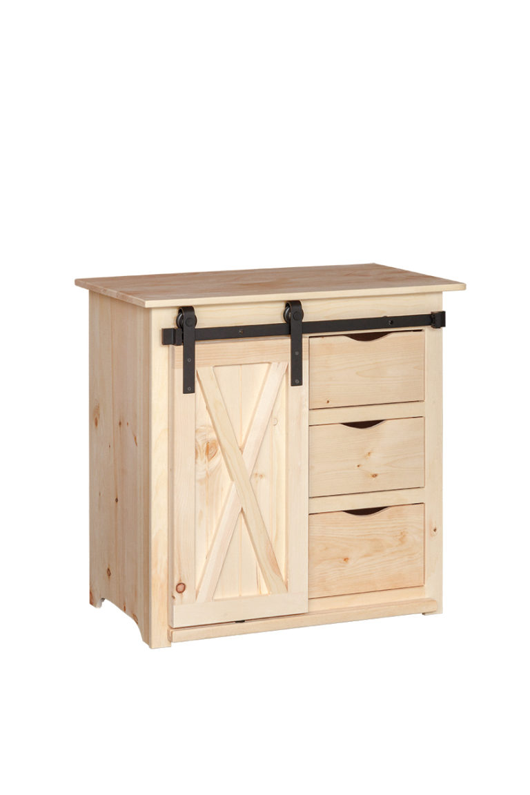 Dutch Microwave Stand w/ Barn Door