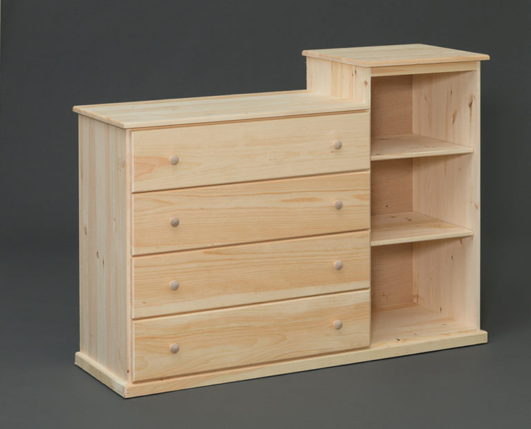 Baby Changer Dresser with Shelves