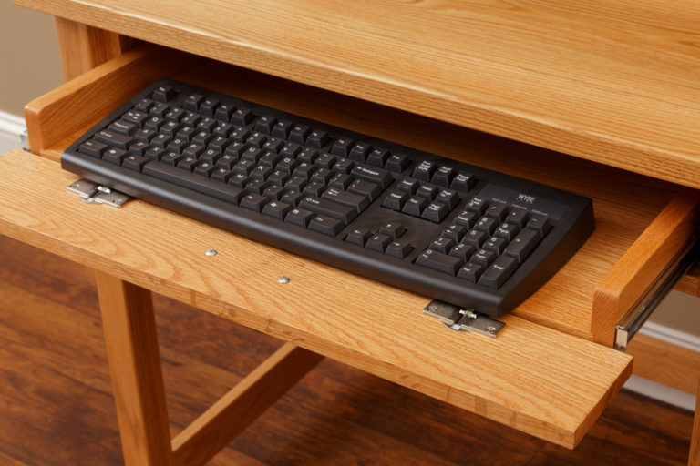 ESHTON SINGLE PEDESTAL COMPUTER DESK & HUTCH - Image 6