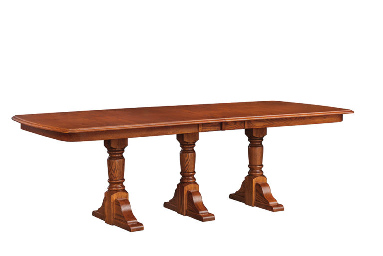 Triple Pedestal Table