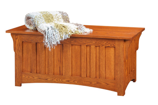 Mission Series chest with blanket on top
